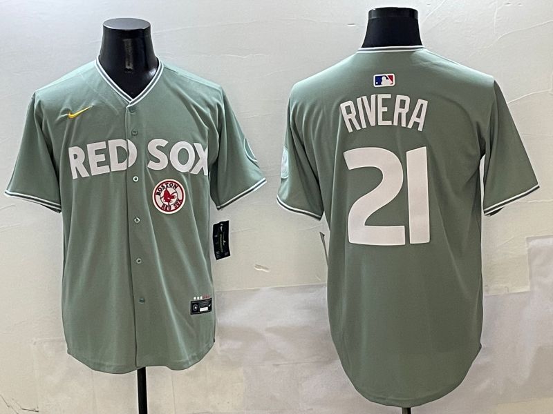 Men Boston Red Sox 21 Rivera Green Joint Name Nike 2025 MLB Jersey style 8